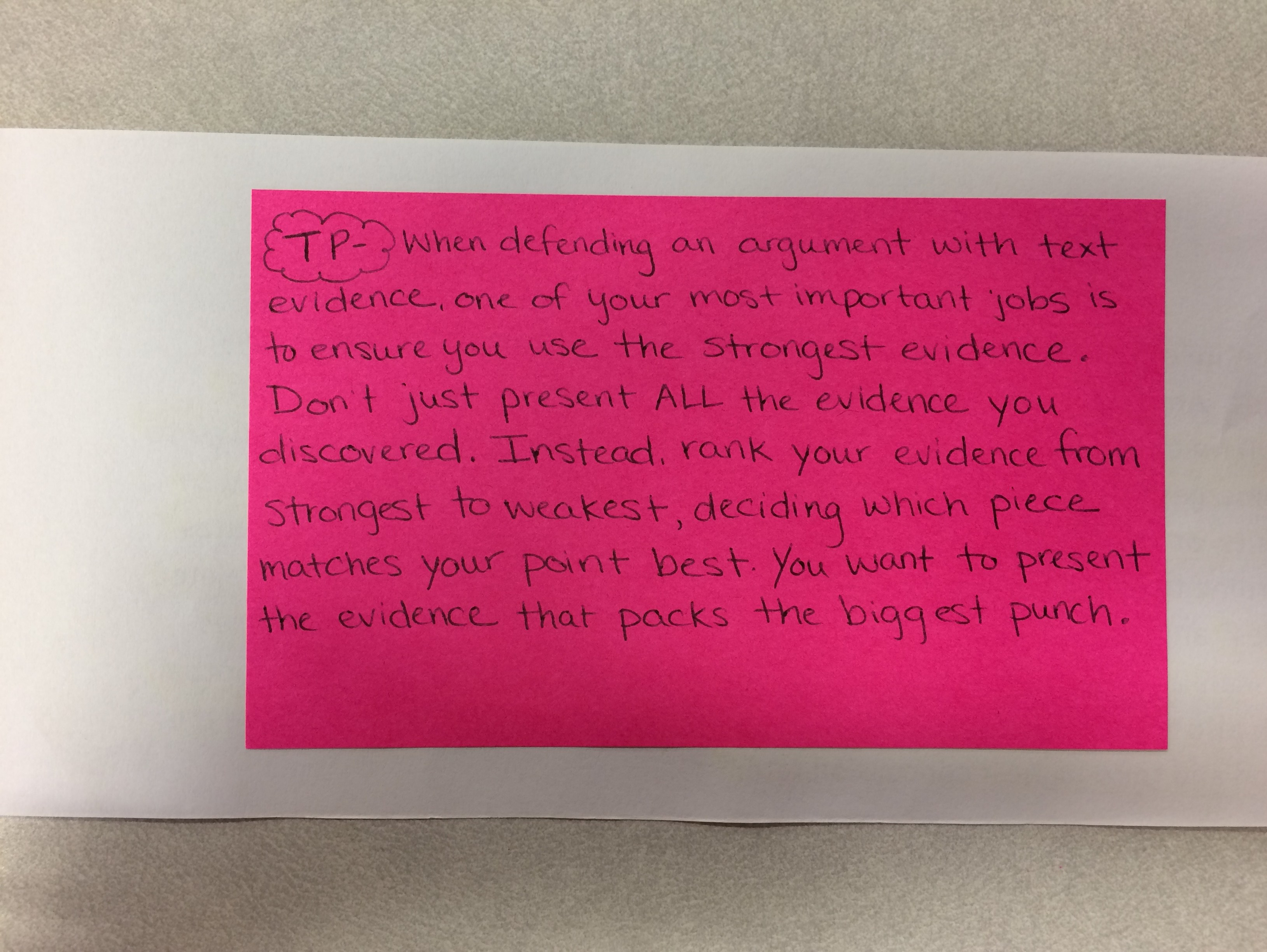 Teaching Point- String of Quotes- Evaluate Evidence